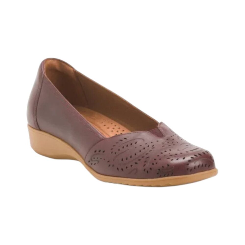 COBB HILL ROCKPORT Leather Rozie Comfort Wedges